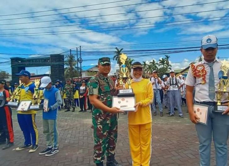 Meriahkan HUT TNI ke-79, Kodim 1201/Mph Adakan Lomba PBB Tingkat SLTP dan SLTA se-Kabupaten Mempawah