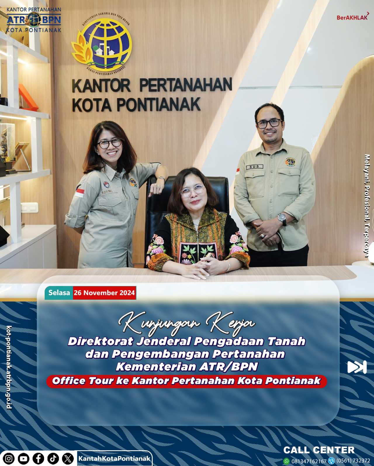 Kunjungan Kerja Direktur Jenderal Pengadaan Tanah dan Pengembangan Pertanahan Kementerian ATR/BPN