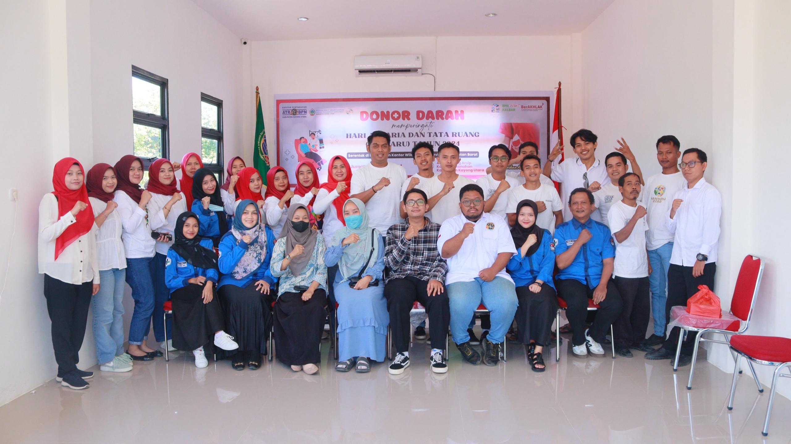 Meriahkan Hari Agraria dan Tata Ruang : “Kantor Pertanahan Kabupaten Kayong Utara gelar kegiatan Donor Darah”