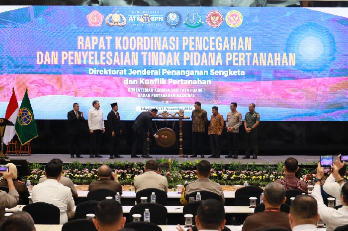 Buka Rakor Pencegahan dan Penyelesaian Tindak Pidana Pertanahan 2024, Menko Infra: Kita Tidak Tebang Pilih