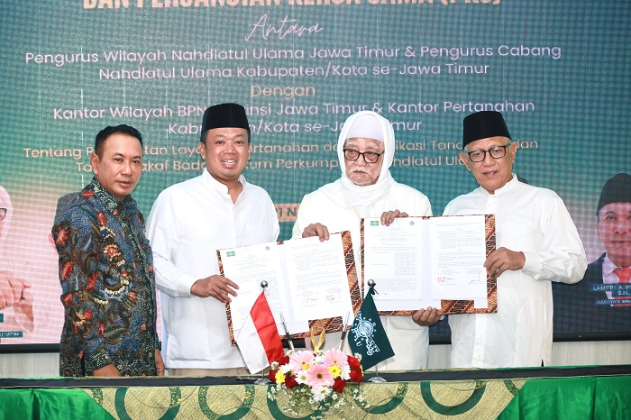 Kerja Sama Kanwil BPN Provinsi dan Kantah se-Jawa Timur dengan PWNU, Menteri Nusron: Untuk Percepatan Sertifikasi Tanah Milik NU