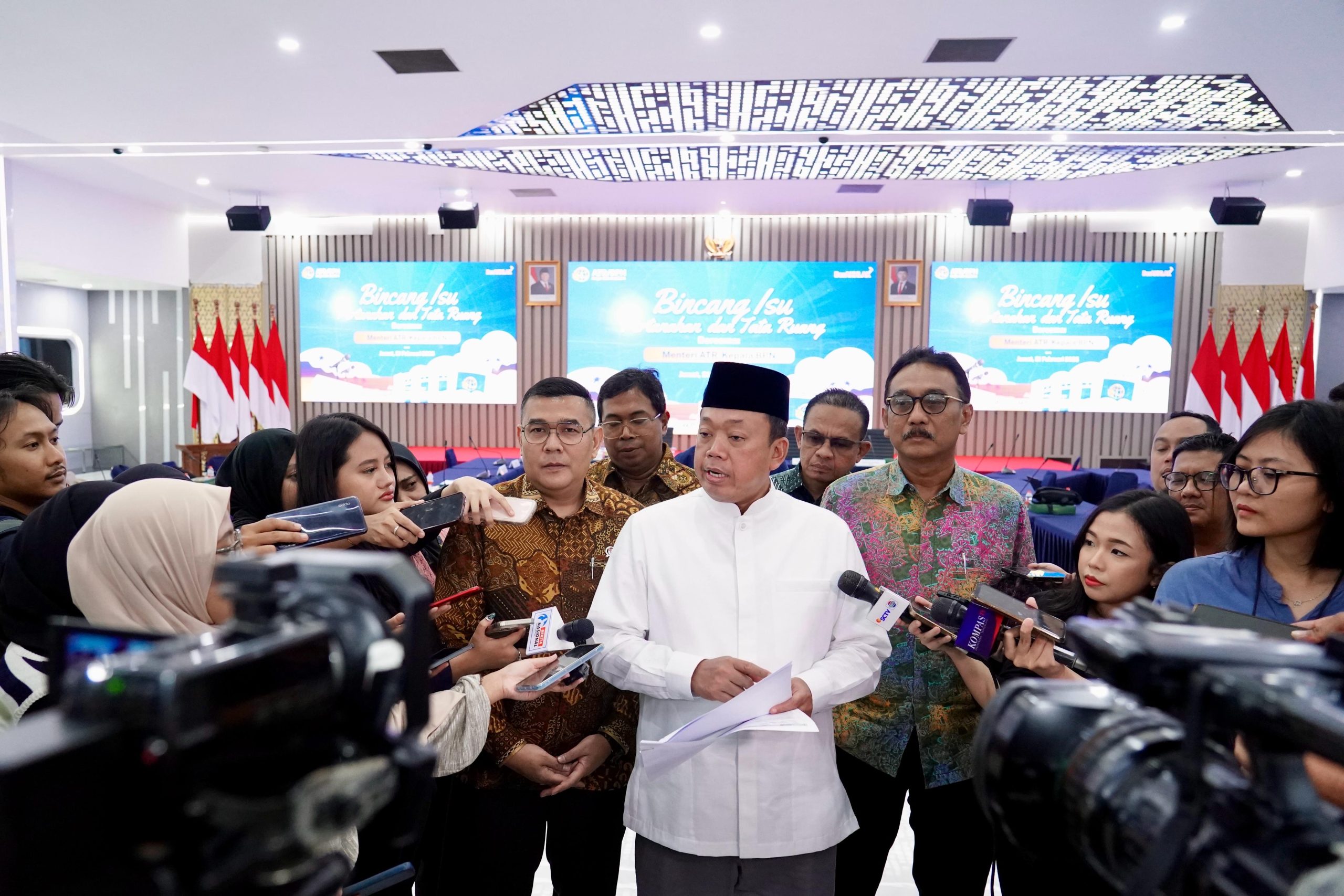 Bincang Isu Pertanahan dan Tata Ruang, Menteri Nusron Sampaikan Perkembangan Penyelesaian Pagar Laut di Kabupaten Tangerang dan Bekasi